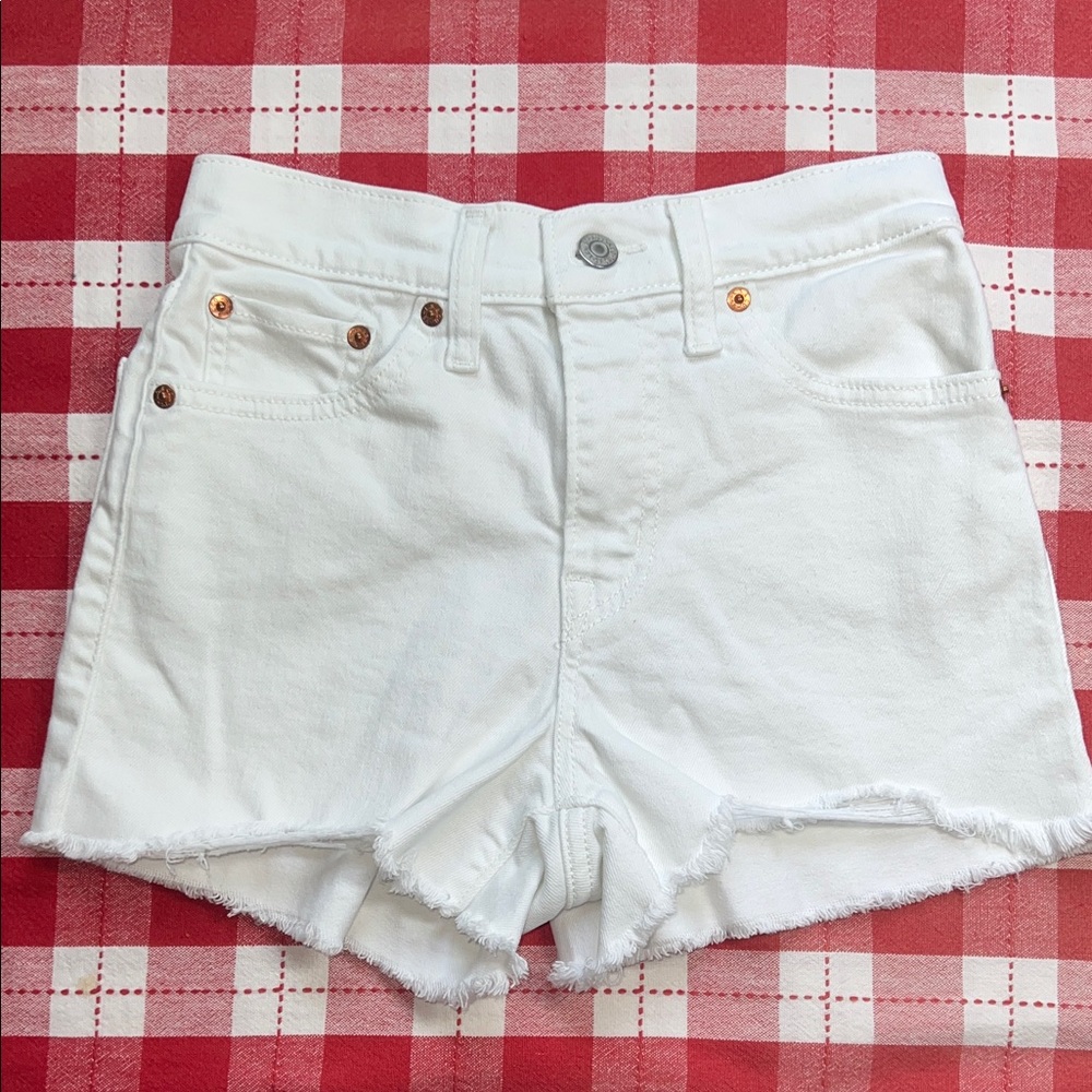 Levi’s White Denim Cutoff Jeans Shorts Sz.24